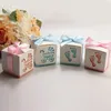 Gift Wrap 10pcs Baby Shower Candy Boxes Pink Blue Cute Box Birthday Decorations For Boy Girl Party Favors Gender Reveal Supplies Toys