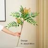 Decorative Flowers 88cm Artificial Big Green Plants Branches Fake Leaves With Fruits Wind Shadow Leaf For Home Living Room Decoration