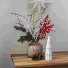 Fleurs décoratives de Noël paillettes tiges christmass arbre simulées pics