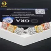 925 Sterling Silver Diamond Fine Jewelry Hiphop Stud Luxury Women Men Real Gold Cover Iced Out VVS Moissanite Oorrings