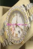 Reloj de lujo 4 estilo dos tono 43 mm II bisel de diamante más grande reloj romana dial de moda de moda automática hombres039s reloj WRISTWAT3926147