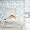 Fonds d'écran Wmydyg Blue White Waves Peel and Stick Wallpaper Painting Handsless Spray Spray Auto-Adhesive Mur de mur Ad-Adhesive