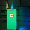 Metal quente sem gás elétrico USB Butano recarregável sem gases de gasolina compacta portátil Direct Fire à prova de vento melhor para presentes