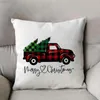Pillow Linen Covers 45x45 Christmas Pillowcases For Sofa Couch Bed Modern Decorative Pillows Home Decor Pickup Trucks
