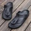 Casual Shoes Summer Men Flip Flops Breattable Beach Slippers Design Fashion Solid Black Non Slip Flat Slides For Man