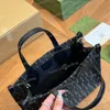 Nuovo designer di tote borse in denim nero borse di lusso di lusso a spalla di alta qualità Portafoglio borse a tracota