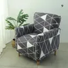Couvre des chaises Fleurs Couverture de baignoire imprimée Géométrie Géométrie SOFA SOFA élastique Coup de fauteuil Coup de fauteuil