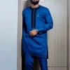 Luxury Mens Suit Set Kaunda terno Tuxedo Roupa de bolso calças de bolso Africano Casamento étnico Gentleman 2pcs Conjuntos de terno de traje 240401