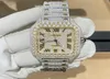 Hip Hop 22K Gold plaqué micro CZ Stainls Steel poignet Men039s Luxury Watch Lnn52164298