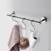 Hooks 5pcs Schwarz S Form Haken Küche Hanghalter Garten Badezimmer Handtuch Taschen Kleidung Haushaltswerkzeuge Geländerbleiderbügel