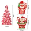 Party Decoration Christmas Soft Pottery Pendant Snowman Candy Tree Hangable Charm Ornament For Indoor Outdoor Garden Yard Decorations