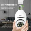 Cameras 1080P HD WiFi Security Camera 360° Panoramic WiFi IR IP E27 Light Bulb Camera Night Vision Waterproof Camera