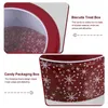 Bouteilles de rangement Boîte de Noël Boîte de bonbons Sweet Container Cookie Tins avec couvercles Conteneurs en filet