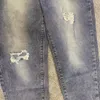 24 Spring New Givvee Mens Designer Jeans Casual Moda Elastic Fabric confortável Jeans de alta qualidade Moda destruída