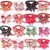Dog Apparel 30/50 Pcs Valentine's Day Pet Accessories Red Pink Small Dogs Bowties Necktie Love Supplies Cute Cat Bow Tie