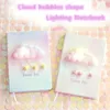Handbook Girl Lovely Diary Book Cloud Shape Lighting Notebook Creative