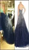 2019 STRAPLINGLING SWEET Sweet 16 Navy Blue Puffy Quinceanera Dresses Ball Ball Prom Dorts with Delling Ruffles Tulle Custo4964251