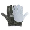 Gants 1 paire de jardin gants gants de protection de sécurité gants gants anti-coupe gants de niveau 5 coupés gants aramides résistants avec une paume fendue vache