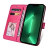 Designer Fashion Clamshell Phone Leather Back Wallet Case voor iPhone 15 Pro Max 14 13 12 11Pro Max