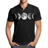 Série d'astronautes masculines Polo imprimé Polo Flip Collar Pullover Fashion Short à manches à manches été T-shirt à manches courtes