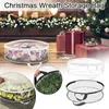 Storage Bags Transparent Christmas Wreath Bag Foldable Xmas Tree Garland Container With Handle For Home Festival Storing Too T4K9