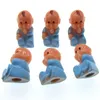 Party Decoration 24Pcs Small Blue Plastic Baby Dolls Sitting Babies Shower Favors Supplies For Cake Top DIY Decorations 14 X 25mm