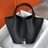 High definition leather designer bag Cordio litchi pattern vegetable basket bag top layer cowhide bucket bag large capacity leather womens bag family handbag