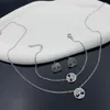 Orecchini di collana set 4 pezzi di moda che vendono donne in acciaio inossidabile rotonde albero della vita braccialetto compleanno anno di Natale regalo di Natale