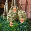 Decorative Figurines Easter Egg Wooden Eggs Tree Decorations Creative Pendants Collectible Figurine DIY