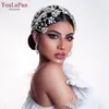 Clipes de cabelo Youlapan Crystal Flowers Farda para a cabeça para nuvens de noiva Acessórios para casamentos de shp617