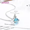 Pendant Necklaces Fashion 925 Sterling Silver Blue Green Ball Necklace Earth Shape Long For Women Girls Jewelry