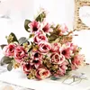 Декоративные цветы искусственное пион цветок шелк розовый свадебный букет Diy Home Garden Party Wedding Decor Simulation Fake