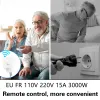 Bouchons 433 MHz RF Remote sans fil Smart Smart Switch Electrical Sockets 220V 16A Plug et émetteur pour la LED d'appareil domestique