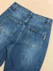 Dames broek hoge taille casual retro taps toelopende been denim jeans