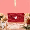 Present Wrap 2sts Valentine's Day Heart Envelope Bag Pendant Bags Jewelry Candy Bär varma önskningar till honom sin man fru fru
