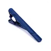 Bow Ties 5.8x0.6cm Colourful Tie Clip For Men Metal Copper Simple Bar Clasp Practical Black Navy Blue Necktie