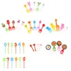 Fourks 8/10 / 24pcs mini fruits pour enfants Péré de dentif