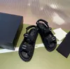 Kobiety panie cielęcy tata sandały pikowane letni projektant Sandles buty platforma płaskie niskorowe klinowe klin sandałowy sandałowy sandał na kostkę plaża Shose 1186ess