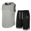 Erkek Trailsits Vest T-Shirt Setleri 2 Parçalı Set Spor Giyim 2024 Yaz İş İş Gündelik Basketbol Sporları Takım GÜNLÜK TRACHSUI