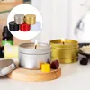 Candle Holders 5pcs Metal Tins Scented Cups Christmas Jar Tea MetalStorage Aesthetic Room Decor Home Space SavingO
