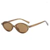 Zonnebrillen Koreaanse retro ovaal 2024 Men Designer Small Sun Glasses Fashion Women Girls Girls