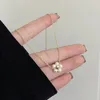 Hänghalsband Enkelt pärlhalsband för kvinnor blommakoker söt klavikelkedja