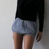 Kvinnors shorts heziowyun kvinnor y2k kawaii bloomer casual elastisk midja fast färg/kontrastfärg/rutig sommar estetisk lounge boxare