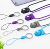 2 I 1 Funktion Lanyard Sling Finger Ring för mobiltelefon Neck mode Hängande rep flätad avtagbar rem för iPhone 6 Case Cove9425619