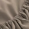 Sängkläder sätter täcke täcke set ultra-fin fiber 4-stycken sand/bekväm grå brun lakan reversibel påsad tvilling XL-storlek