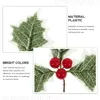 Decorative Flowers Christmas Artificial Green Leaves Fake Plant Home Decoration Desktop Bathroom Decorations