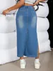 Signe Y2K Fashion Women Women Sexy Vintage High Waist Split Denim Galli per il Denim Scata Classica versatile Jean Streetwear versatile