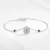 Strands Kaletine Lucky Evil Eye Bracelet for Women Real 925 Sterling Silver Silver Blue Zircon Turquia O olho de casamento de jóias finas Presente