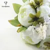 Bröllopsblommor Lovegrace Bride Bouquet Bridesmaid Holding Bouquets White Home Party Artificial Silk Peony Fake Flower Table Decorations