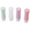 Bouteilles de rangement 4pcs Voyage coloré Easy Clean 3oz 90ml Salle Salad Vinage Flevoofroping Silicone Sauce Condiment